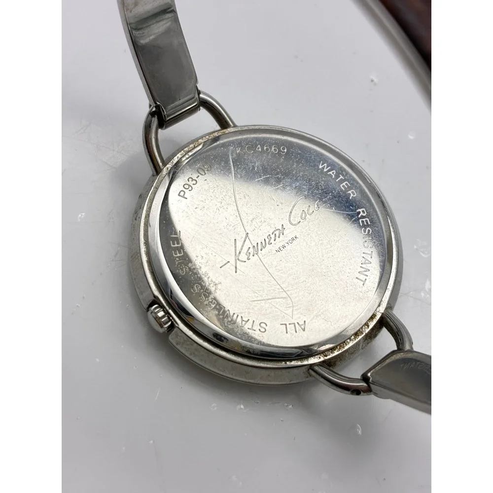 Kenneth Cole New York KC4669 Womens Watch Brown Dial Silver Bangle Band